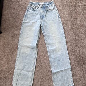 Abercrombie Curve Love Women's Light Blue Jeans
